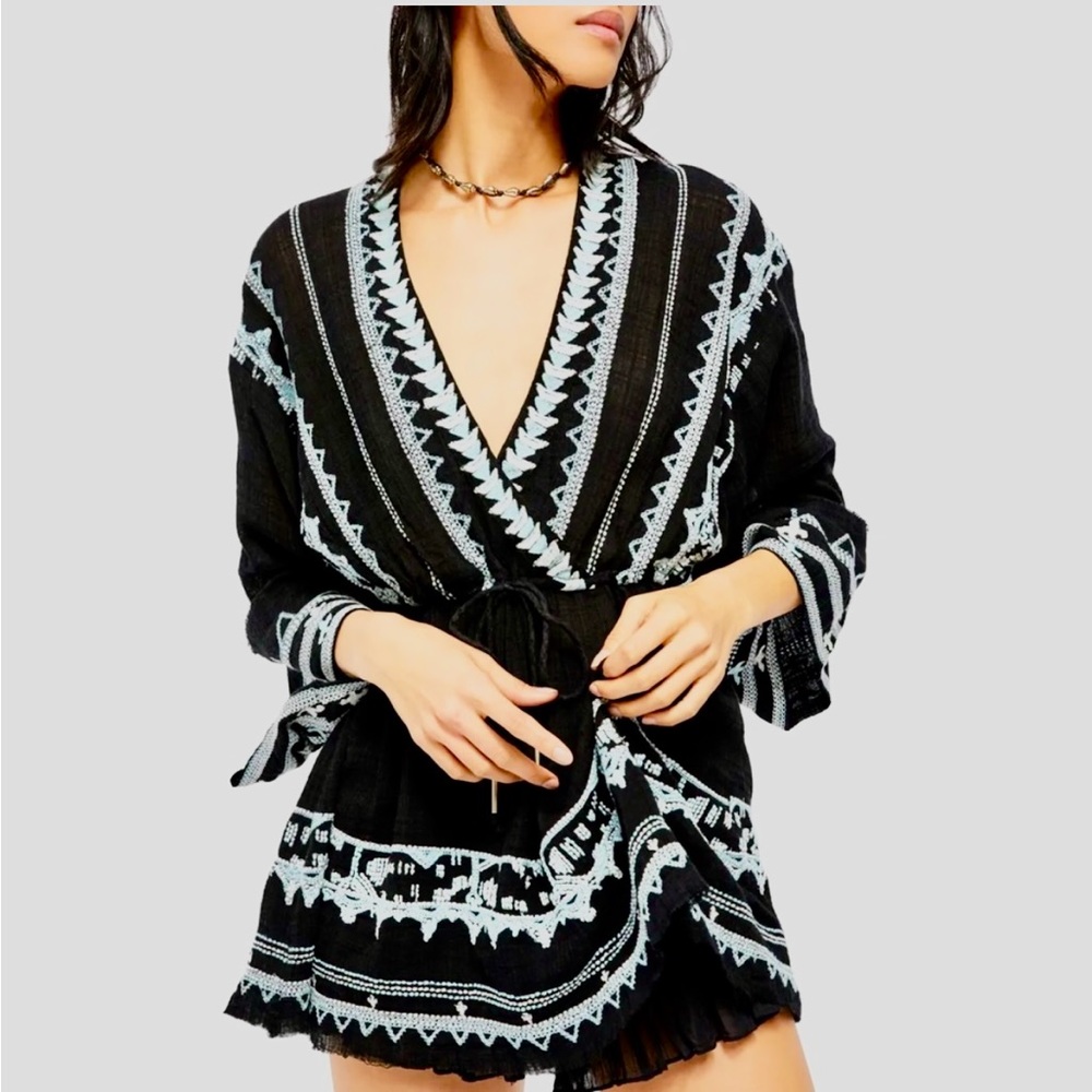 Free People Saffron Embroidered Tunic